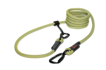 Preview: EASYLONG Hundeleine TWIST - L - 2,5m - grau und gelb